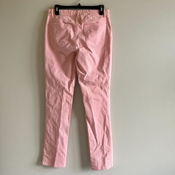 Eileen Fisher Organic Cotton Denim Straight Slim Jean Pants Pink Womens Size 8 - Picture 7 of 10